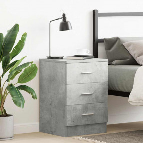 Bedside Cabinet Concrete grey Engineered wood Small