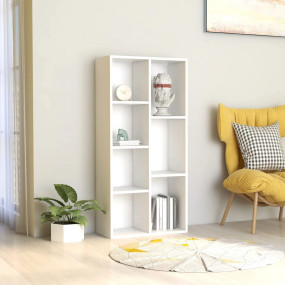 Book Cabinet White Engineered Wood Medium Book Cabinet