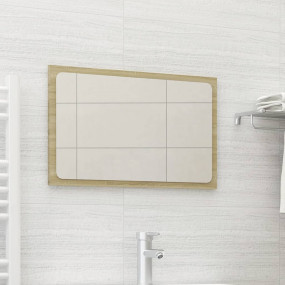 Mirror Sonoma Oak Engineered wood, acrylic 23.6 in x 14...