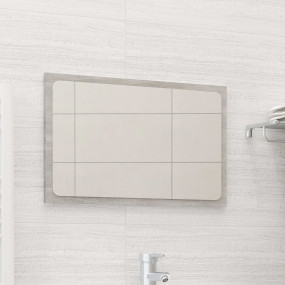 Mirror Concrete grey Engineered wood, Acrylic Medium Mi...