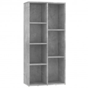 Book Cabinet Concrete Grey Engineered Wood Medium Book ...