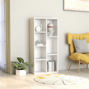 Book Cabinet High gloss white Engineered wood Book Cabi...
