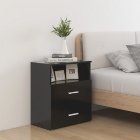 Bed Cabinet Black Engineered wood Medium Rectangular Mo...