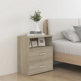 Bed Cabinet Sonoma oak Engineered wood 19.7x12.6x23.6 i...