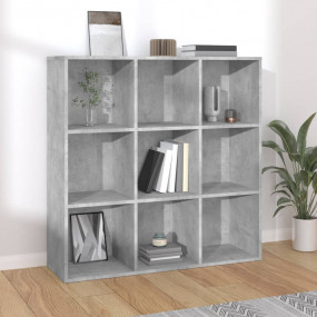 Bookcase Concrete gray Engineered wood Medium Storage B...