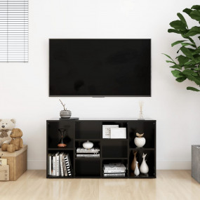 Shoe Bench Black Engineered Wood Large Shoe Bench Recta...