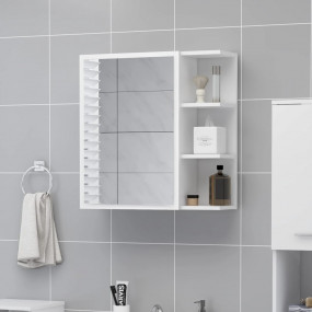 Mirror Cabinet White Engineered wood, Acrylic Medium