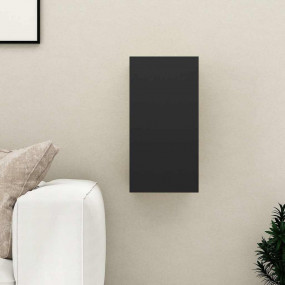 TV Cabinet Black Engineered wood 12.0x12.0x23.6 in TV C...