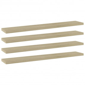 Shelf Set of 4 Sonoma Oak Engineered Wood 23.6x3.9x0.6 ...