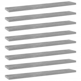Shelf Set of 8 Concrete gray Engineered wood 23.6 x 3.9...