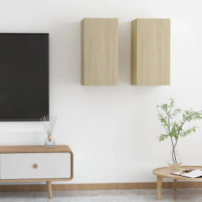 TV Cabinet Set of 2 Sonoma oak Engineered wood