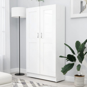 Book Cabinet White Engineered wood, MDF Medium Book Cab...