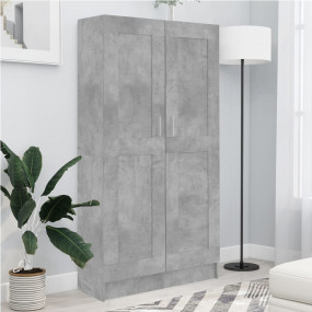 Book Cabinet Concrete Grey Engineered Wood Medium Stora...