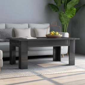 Coffee Table High gloss grey Engineered wood Medium Sty...