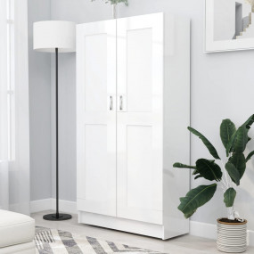 Book Cabinet High gloss white Engineered wood, MDF Medi...