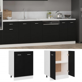 Bottom Cabinet Black Engineered wood Medium Bottom Cabi...