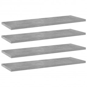 Shelf Set of 4 Concrete grey Engineered wood 23.6x7.9x0...