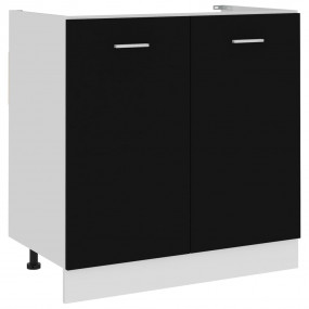Sink Bottom Cabinet Black Engineered wood Medium