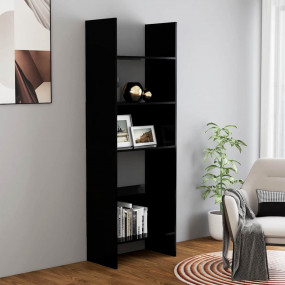 Book Cabinet Black Engineered wood Large Book Cabinet