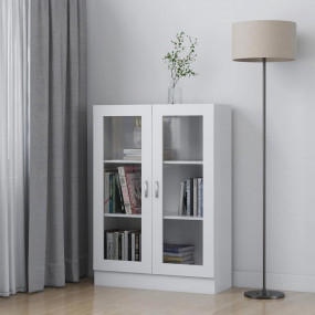 Display Cabinet White Engineered wood, glass Display Ca...