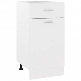 Drawer Bottom Cabinet White Engineered wood 15.7x18.1x3...