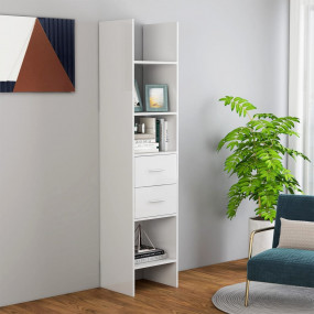 Book Cabinet Glossy white Engineered wood Tall Book Cab...