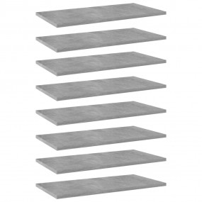 Shelf Set of 8 Concrete grey Engineered wood 23.6x11.8x...