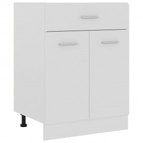 Drawer Bottom Cabinet White Engineered wood 23.6 x 18.1...