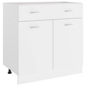 Drawer Bottom Cabinet White Engineered wood Drawer Bott...