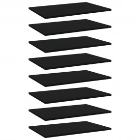 Shelf Set of 8 Black Engineered wood 23.6x15.7x0.6 in S...