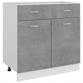 Drawer Bottom Cabinet Concrete grey Engineered wood Med...