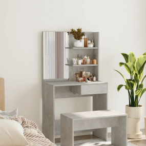 Dressing Table Concrete Gray Engineered wood, acrylic M...