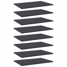 Shelf Set of 8 Grey Engineered wood 23.6x15.7x0.6 in Sh...