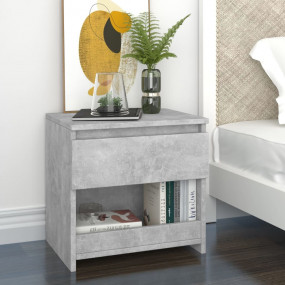 Bedside Cabinet Concrete grey Engineered wood Medium