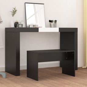 Dressing Stool Black Engineered wood Medium Chic Dressi...