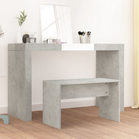 Dressing Stool Concrete Grey Engineered wood Medium Sim...