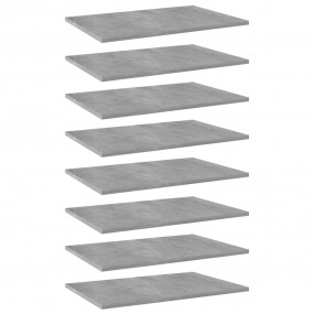 Shelf Set of 8 Concrete grey Engineered wood 23.6 x 15....
