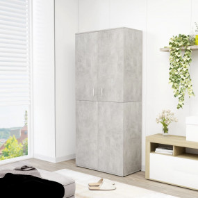 Shoe Cabinet Concrete Grey Engineered Wood Large Shoe C...