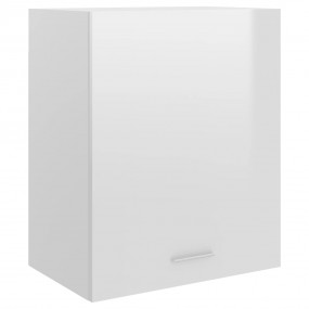 Hanging Cabinet High Gloss White Engineered Wood Medium