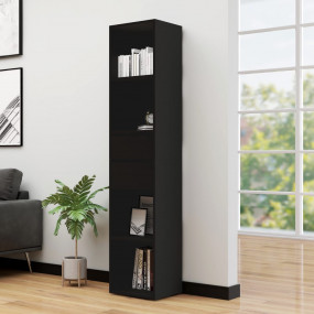Book Cabinet Black Engineered wood Medium Book Cabinet