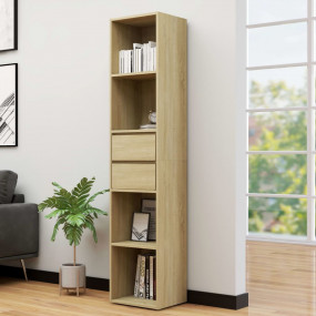 Book Cabinet Sonoma oak Engineered wood 14.2 in x 11.8 ...