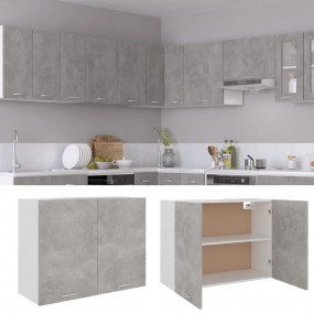 Hanging Cabinet Concrete grey Engineered wood Medium