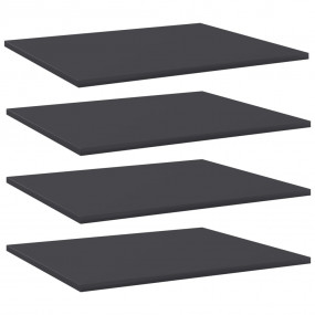 Shelf Set of 4 Grey Engineered Wood 23.6 x 19.7 x 0.6 i...