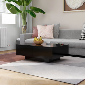 Coffee Table Black Engineered wood 35.4 x 23.6 x 12.2 i...