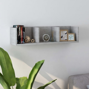 Wall Shelf Concrete grey Engineered wood Medium Wall mo...