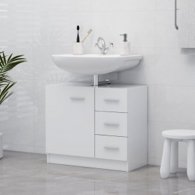 Sink Cabinet White Engineered wood Medium Bathroom Sink...