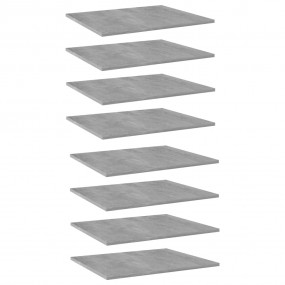 Shelf Set of 8 Concrete Grey Engineered Wood Medium Sim...