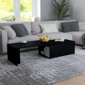 Coffee Table Black Engineered wood Large Coffee Table