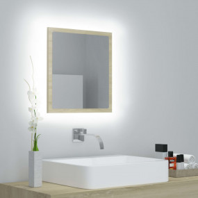 Mirror Sonoma oak Engineered wood, acrylic Standard Lig...