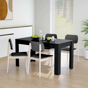 Dining Table Black Engineered wood 55.1 x 29.3 x 29.9 i...